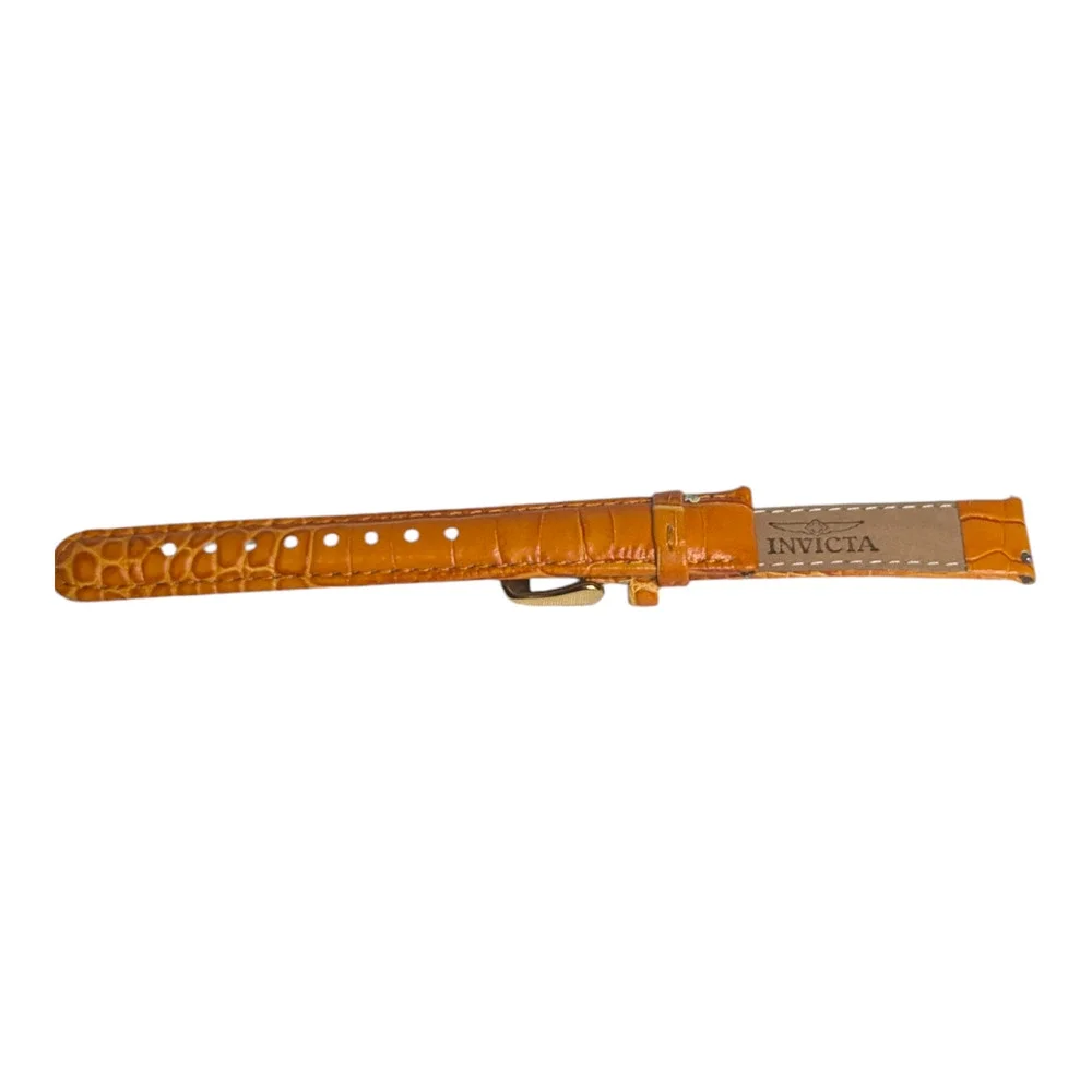16mm Invicta Orange Leather Snakeskin Interchangable Watch Band Strap‎ New